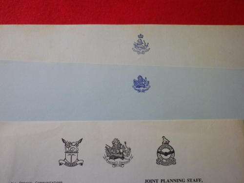RHODESIAN LOT OF ARMY, JOINT PLANNING, SELOUS SCOUTS, SAS, 2 BDE   LETTERHEADS    (251)