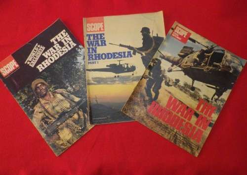 RHODESIAN WAR  - 3 X SCOPE MAGAZINE SUPPLEMENTS AS PER PICS    (3301)