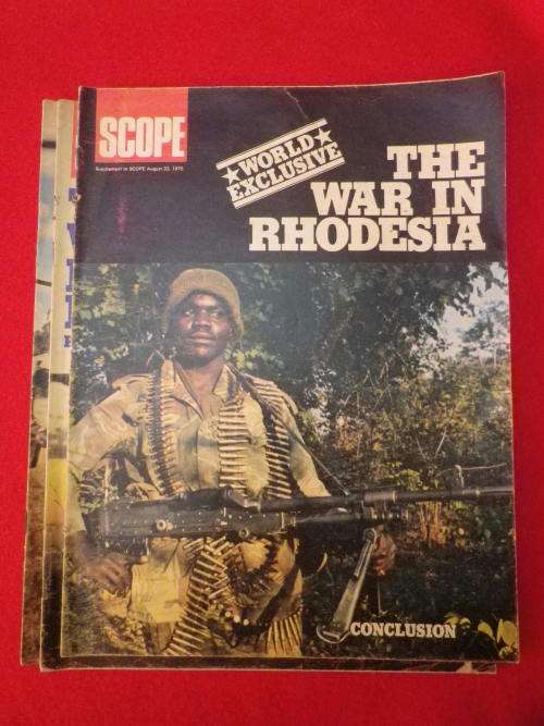 RHODESIAN WAR  - 3 X SCOPE MAGAZINE SUPPLEMENTS AS PER PICS    (3301)