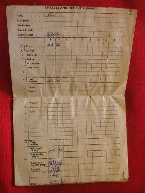 RHODESIAN ARMY- LOT OF DRIVERS EPHEMERA + OWNERS "HOUSEWIFE", INCLUDING PAY BOOK -INSCRIBED  (285)