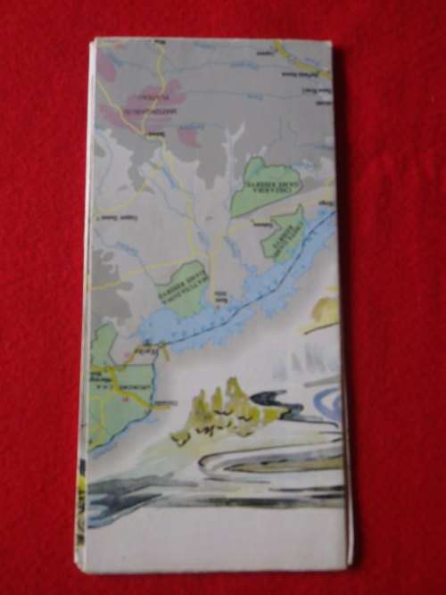 RHODESIAN TOURIST MAP - AS SPONSORED BY "RHODESIA IS SUPER, FLAME LILY TOURS, AIR RHODESIA"  (5548)