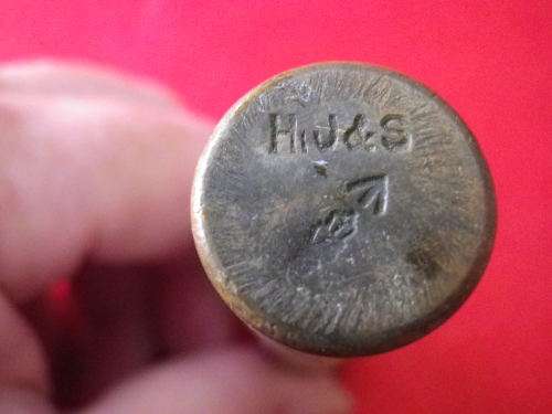 RHODESIA - EARLY BRASS OIL BOTTLE FOR RIFLE CLEANING KIT  CIRCA WW2  HAS MOD STAMP    (3329)