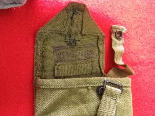 RHODESIAN ARMY - DOUBLE MAG POUCH - MADE WILLIAM SMITH & GOUROUCK - UNCOMMON - INSCRIBED   (5562)