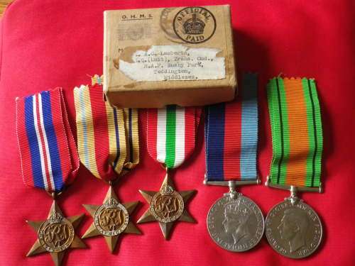 GREAT BRITAIN - RAF WW2 MEDAL GROUP - UNWORN -TO A.G. LAMBERTON - UNRESEARCHED + ORIGINAL BOX (5574)