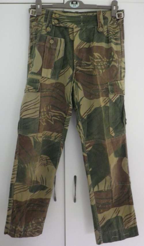 RHODESIAN ARMY -CAMO LONGS - INNER LEG 77cm / 30.25"  WAIST  83cm / 32.5"    (3314)