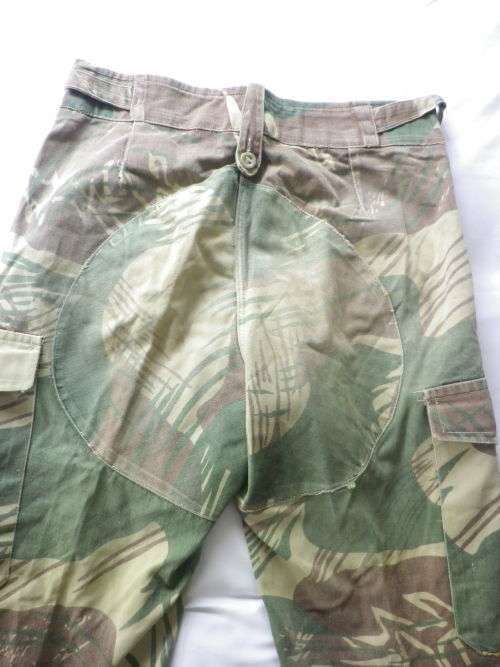 RHODESIAN ARMY -CAMO LONGS - INNER LEG 77cm / 30.25"  WAIST  83cm / 32.5"    (3314)