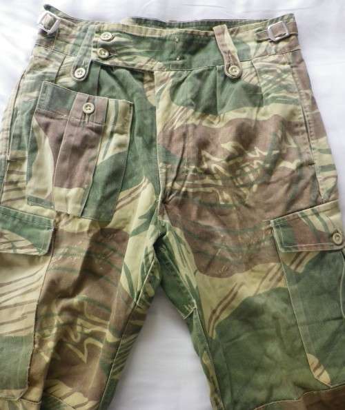 RHODESIAN ARMY -CAMO LONGS - INNER LEG 77cm / 30.25"  WAIST  83cm / 32.5"    (3314)