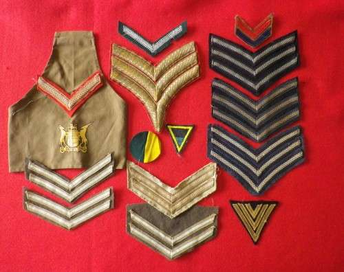 SADF - UNION FORCES - LOT OF CLOTH RANKS ETC, AS SEEN        (5606)