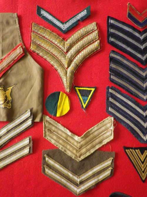 SADF - UNION FORCES - LOT OF CLOTH RANKS ETC, AS SEEN        (5606)