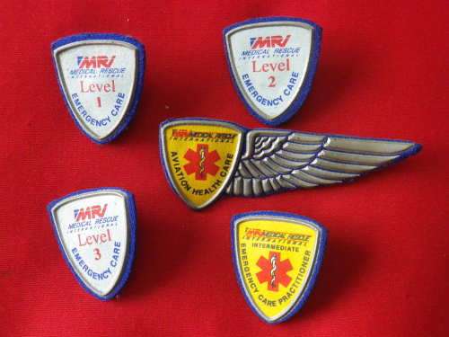 SA - MRI / AVIATION  -  LOT TUPPER TYPE LAPEL BADGES + 1 WING    (5618)