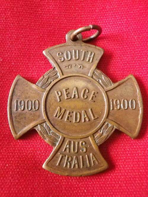 GREAT BRITAIN / SA - SOUTH AUSTRALIA PREMATURE PEACE MEDAL 1900      (5706)