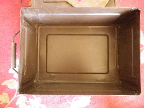 SADF - METAL AMMO BOX + PLASTIC CARRIER FOR 7.62mm BALL - WEIGHT 5.2KG'S   (5716)