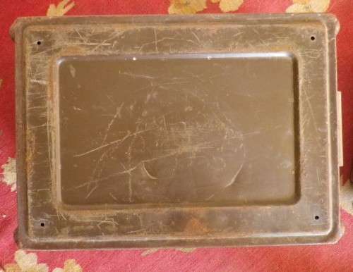 SADF - METAL AMMO BOX -  7.62mm BALL - HAS SOME CORROSION - WEIGHT 5KG'S   (5717)