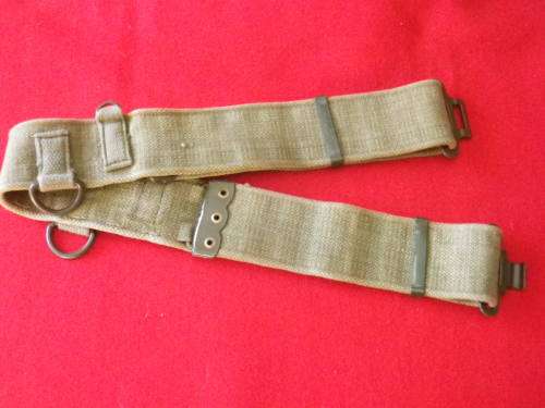 RHODESIAN ARMY - PATT. 69 WEB BELT -GOOD CONDITION  MAX LENGTH 107 CM / 42"      (3383)