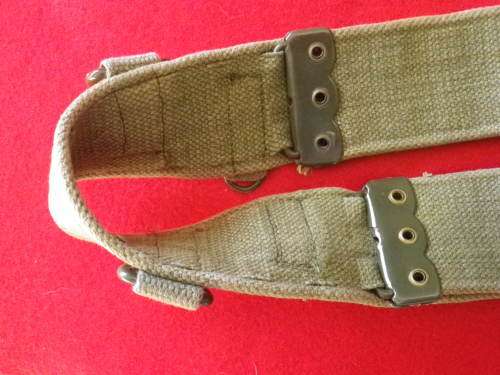 RHODESIAN ARMY - PATT. 69 WEB BELT -GOOD CONDITION  MAX LENGTH 107 CM / 42"      (3383)
