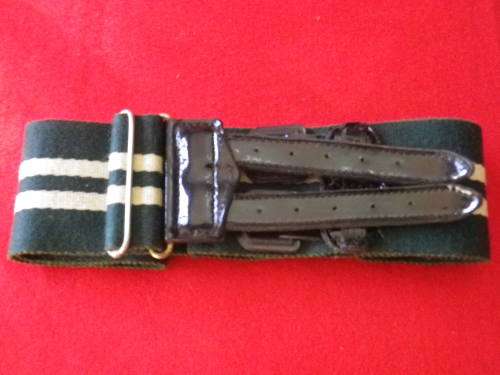 RHODESIAN LIGHT INFANTRY - STABLE BELT - PATENT LEATHER - RARE -SEE BELOW- MAX LENGTH 87 cm / 34"