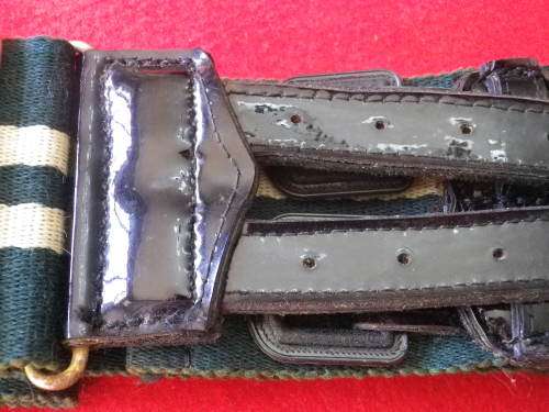 RHODESIAN LIGHT INFANTRY - STABLE BELT - PATENT LEATHER - RARE -SEE BELOW- MAX LENGTH 87 cm / 34"
