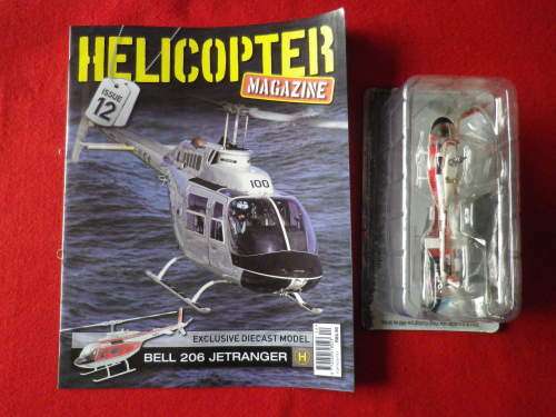 AMER COM COLL. - HELICOPTER MAG. #12 + BELL 206 JETRANGER DIE CAST MODEL 1:72  - AS NEW / UNOPENED