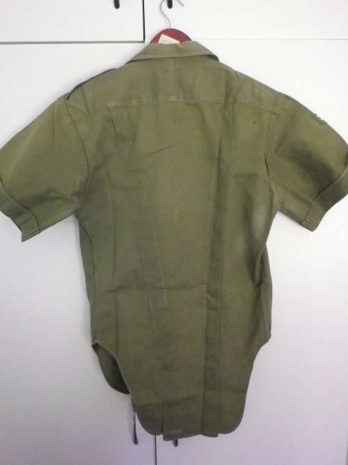 RHODESIAN ARMY - OLIVE GREEN / DRILL SHORT SLEEVE SHIRT - MADE PARAMOUNT SIZE 15/38" - SEE BELOW (30
