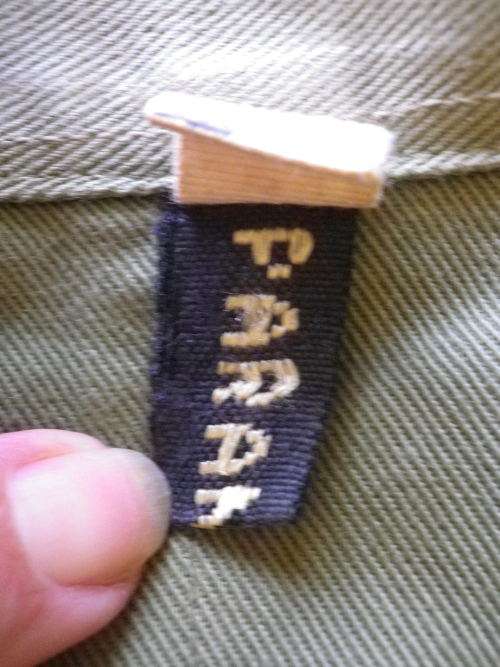 RHODESIAN ARMY - OLIVE GREEN / DRILL SHORT SLEEVE SHIRT - MADE PARAMOUNT SIZE 15/38" - SEE BELOW (30