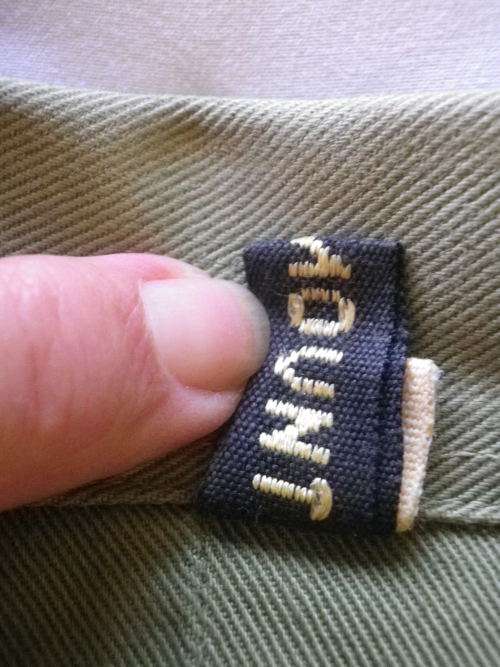 RHODESIAN ARMY - OLIVE GREEN / DRILL SHORT SLEEVE SHIRT - MADE PARAMOUNT SIZE 15/38" - SEE BELOW (30