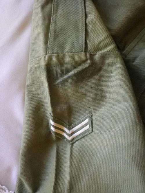 RHODESIAN ARMY - OLIVE GREEN / DRILL SHORT SLEEVE SHIRT - MADE PARAMOUNT SIZE 15/38" - SEE BELOW (30