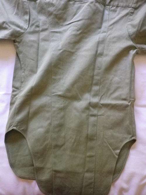 RHODESIAN ARMY - OLIVE GREEN / DRILL SHORT SLEEVE SHIRT - MADE PARAMOUNT SIZE 15/38" - SEE BELOW (30
