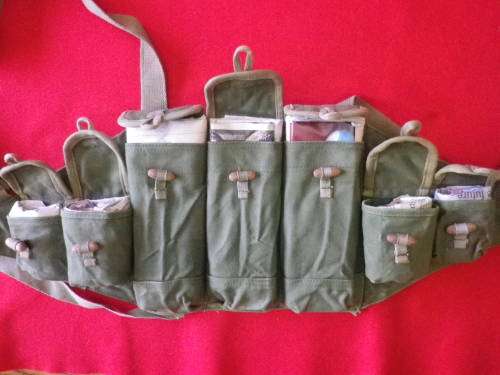 RHODESIAN BUSH WAR - ZIPRA AK47 CHEST RIG, ALSO USED BY SAS, RLI, SELOUS SCOUTS, ON OPS ETC  (4013)