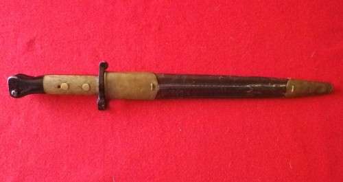 BRITISH- LEE METFORD P1888 MK 2 RIFLE BAYONET + SCABBARD - MADE WILKINSON SEE BELOW (6070)