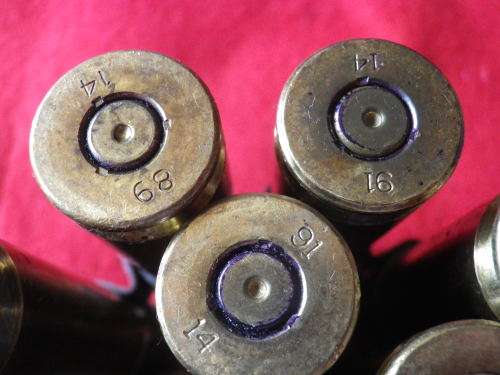SA BORDER WAR - 20 ROUND 12.7mm CASES IN LINK BELT - SEE PICS FOR MARKINGS   (4104)