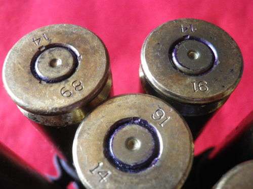 SA BORDER WAR - 20 ROUND 12.7mm CASES IN LINK BELT - SEE PICS FOR MARKINGS   (4104)