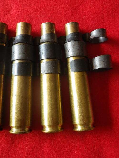 SA BORDER WAR - 20 ROUND 12.7mm CASES IN LINK BELT - SEE PICS FOR MARKINGS   (4104)