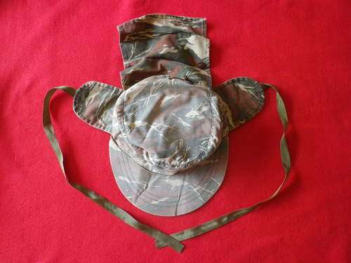 SWAPOL / SA BORDER WAR - KOEVOET COMBAT CAP - EAR COVERS ADDED ON  - RIM 54cm  - INSCRIBED (4118)