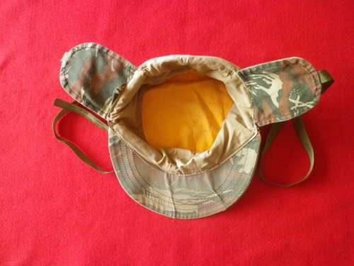 SWAPOL / SA BORDER WAR - KOEVOET COMBAT CAP - EAR COVERS ADDED ON  - RIM 54cm  - INSCRIBED (4118)