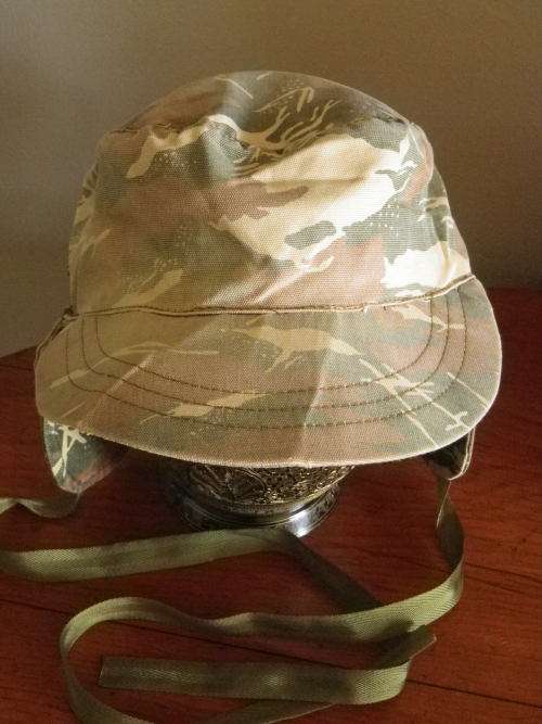 SWAPOL / SA BORDER WAR - KOEVOET COMBAT CAP - EAR COVERS ADDED ON  - RIM 54cm  - INSCRIBED (4118)