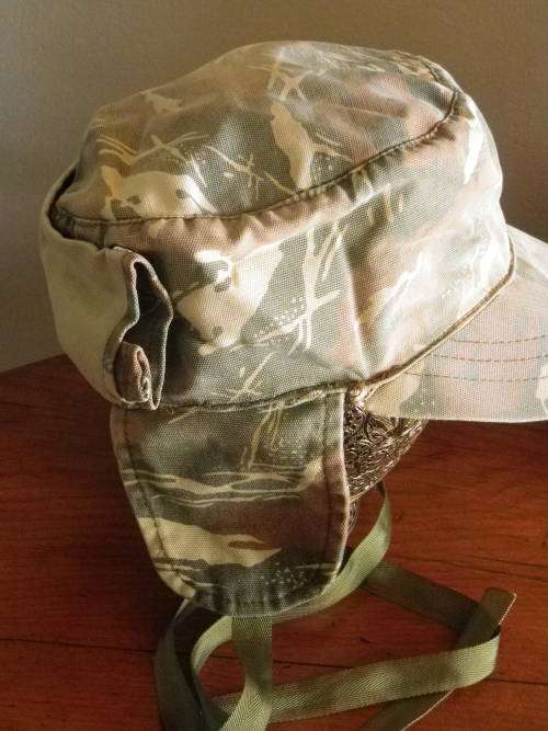 SWAPOL / SA BORDER WAR - KOEVOET COMBAT CAP - EAR COVERS ADDED ON  - RIM 54cm  - INSCRIBED (4118)