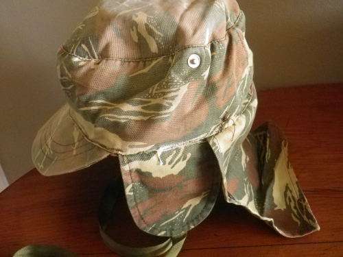 SWAPOL / SA BORDER WAR - KOEVOET COMBAT CAP - EAR COVERS ADDED ON  - RIM 54cm  - INSCRIBED (4118)