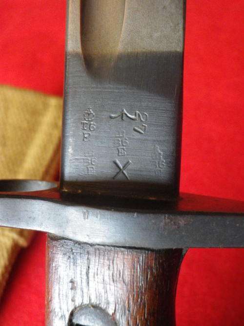 BRITISH P1907 RHODESIAN ARMY ISSUED BAYONET MADE BY CHAPMAN + SCABBARD + FROG - SEE MORE BELOW(3509)
