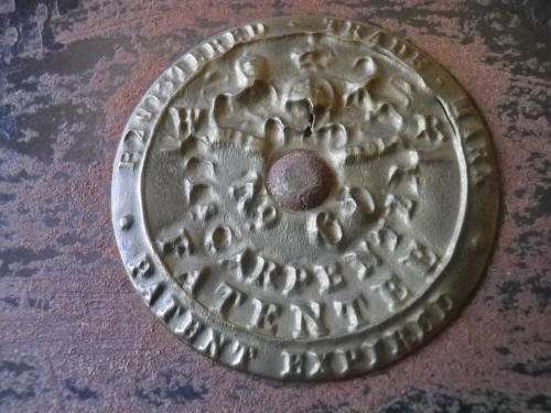 EARLY 18TH CENTURY WORKING RIM LOCK SET (LIFT UP)  INC. ORIGINAL KEY + ORIGINAL LH STAPLE  -  RARE