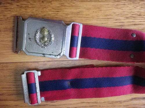 SADF - ENGINEERS CORPS. STABLE BELT + BUCKLE - MAX SIZE 97cm/38" DINNES 4033   (4163)