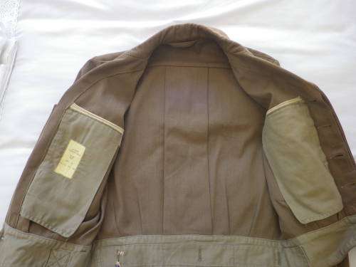 SADF - EARLY KHAKI "BUNNY"  COMBAT JACKET - SA INFANTRY INSIGNIA -SIZES BELOW    (4185)