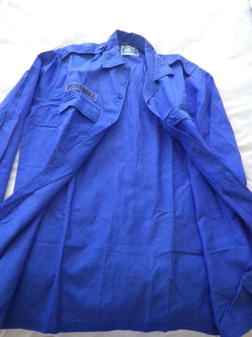 SA NAVY - ROYAL BLUE SHIRT - NAME TAG "PEMBROKE"  MADE CACTUS    (4142)