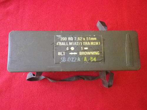 SADF - AMMO BOX, BROWN PLASTIC   "7.62 BROWNING "       (4153)
