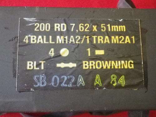 SADF - AMMO BOX, BROWN PLASTIC   "7.62 BROWNING "       (4153)