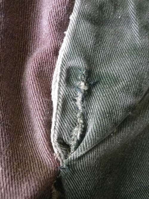 RHODESIAN ARMY - EARLY TYPE CAMMO TROUSERS -   NOTE CROTCH AREA REPAIR -     (6288)