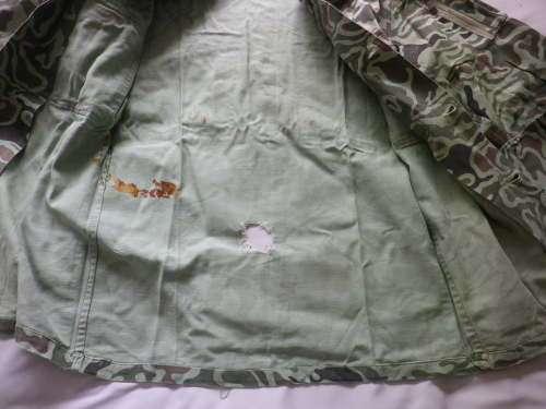 RHODESIAN BUSH WAR PICK UP - SYRIAN CAMMO L/S SHIRT EX ZIPRA - NOTE HOLES    (4206)