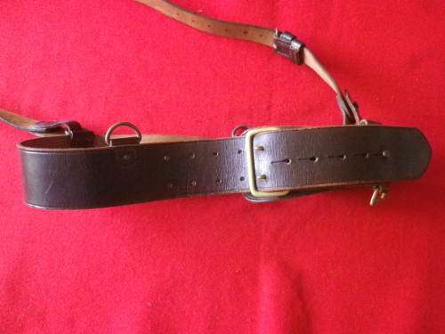 RHODESIAN COLONIAL - ARMY    SAM BROWNE OFFICERS BELT - MAX LENGTH 84 cm / 33"      (4218)