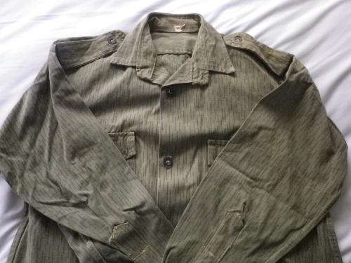 RHODESIAN BUSH WAR PICK UP - "RICE FLECK" CAMO COMBAT SHIRT, EX ZIPRA -SCARCE (MADE POLAND?) (4204)