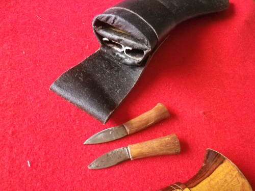 GURKHA RIFLES CONTEMPORARY KNIFE + SHEATH + 2X SMALL UTILITY KNIVES - NO MAKERS MARK -SEE BELOW (88)