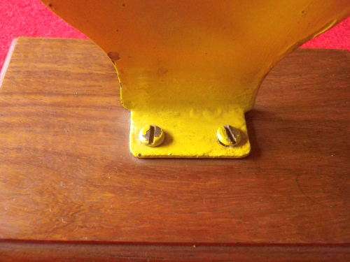 RHODESIAN AA CAR BADGE -  CIRCA 1950/60'S - SCREWED ON WOODEN PLINTH    (2237)